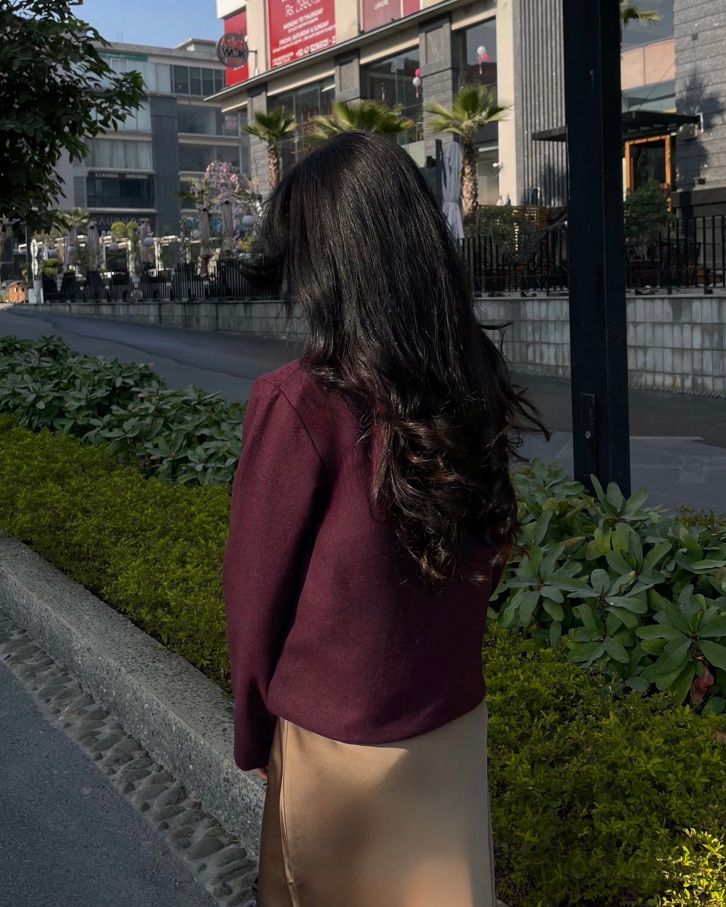 Burgundy Wool Blazer