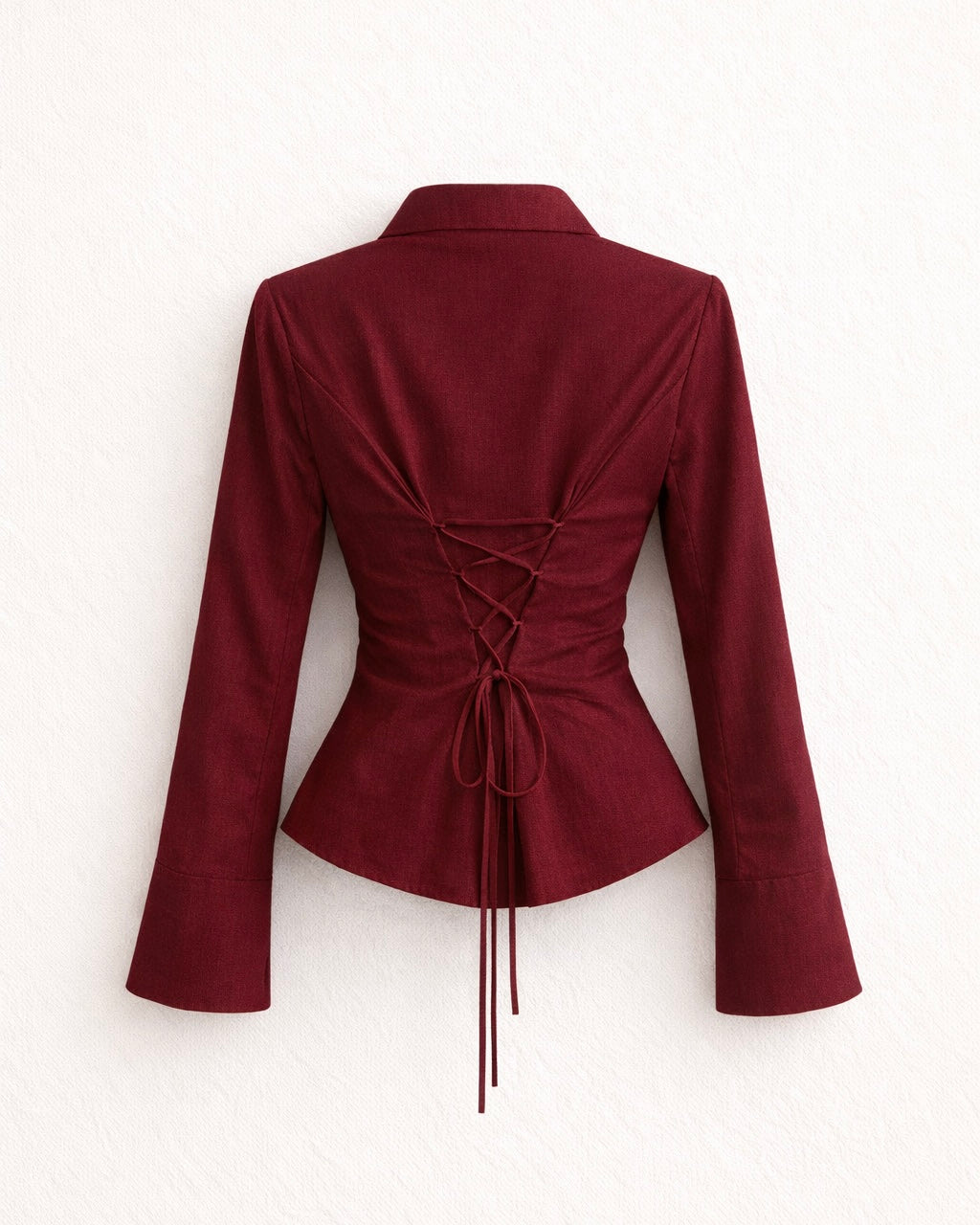 Cherry Red Corset Button Down