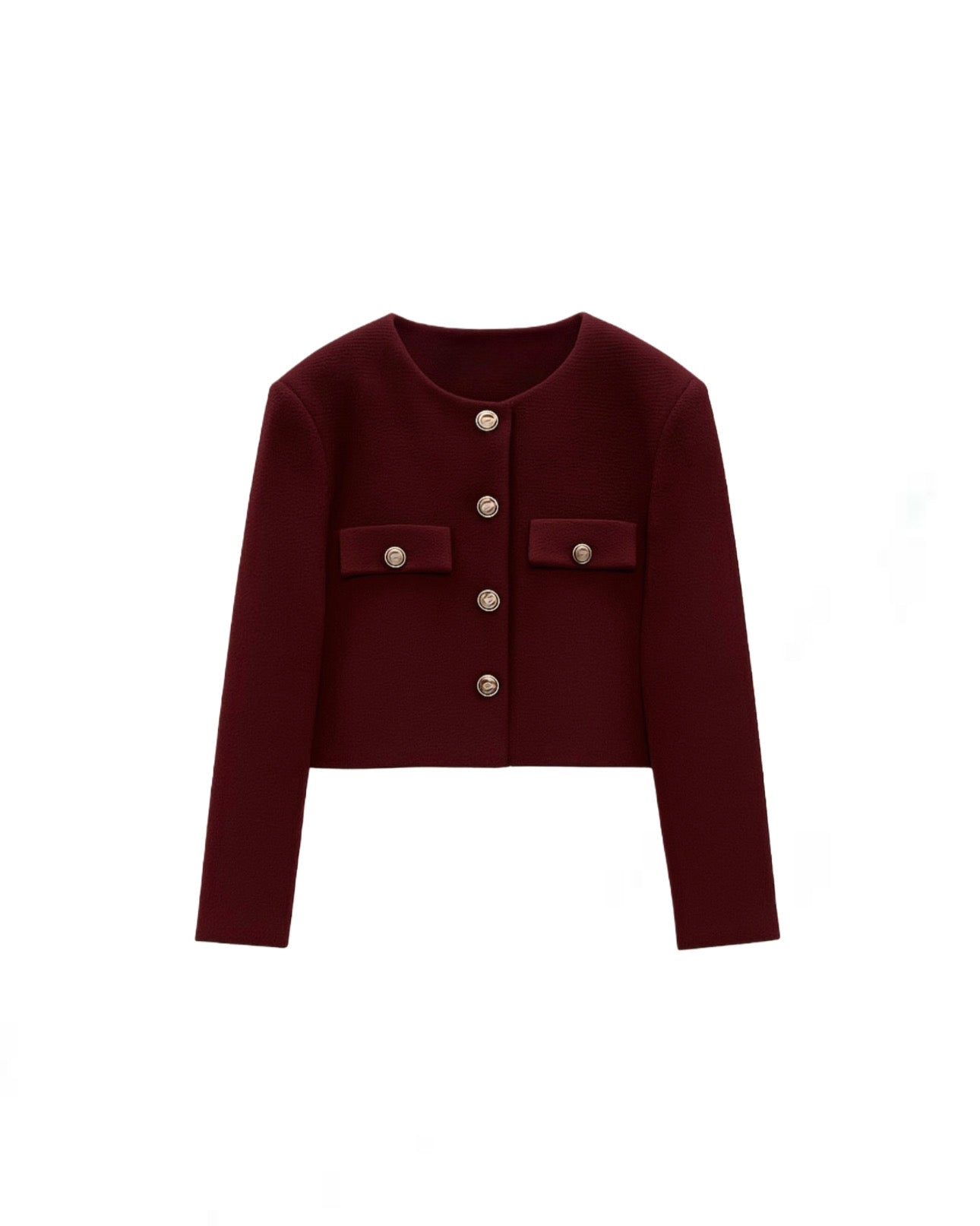 Burgundy Wool Blazer