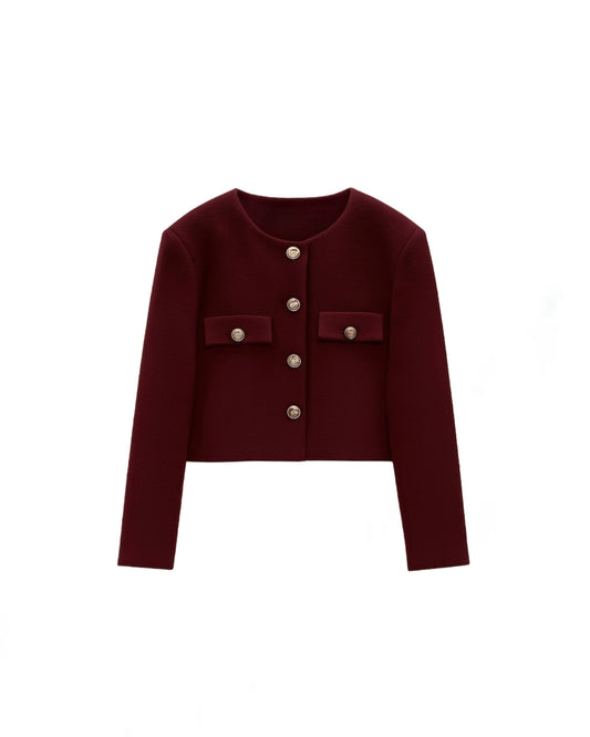 Burgundy Wool Blazer